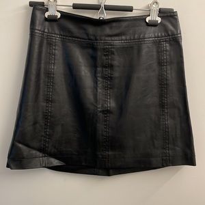 Free People black faux leather miniskirt